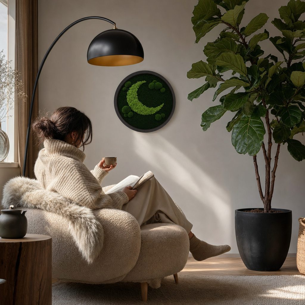 Luna VIII in a room