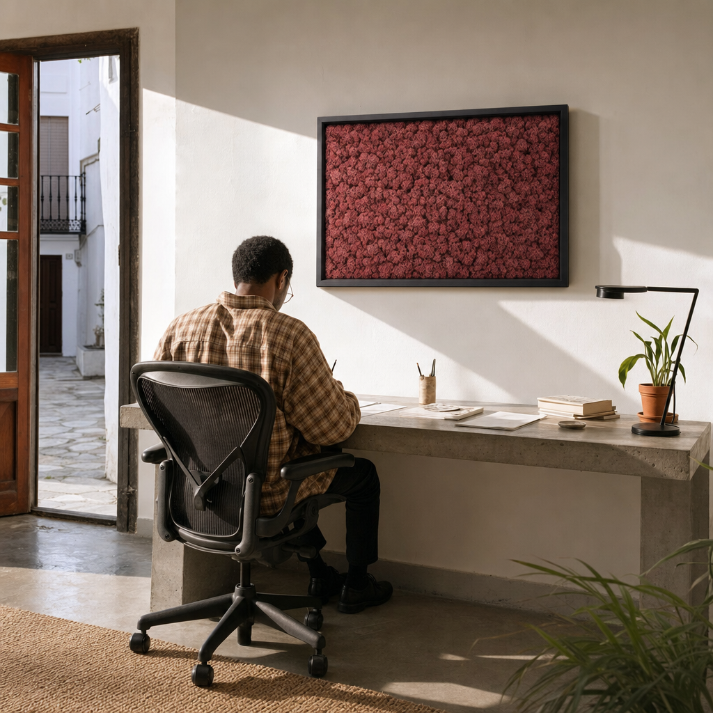 Tundra Bordeaux in a room