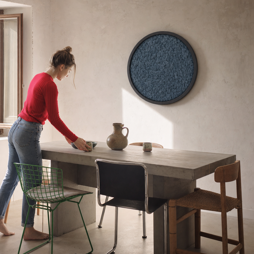 Tundra Cobalt Circle in a room