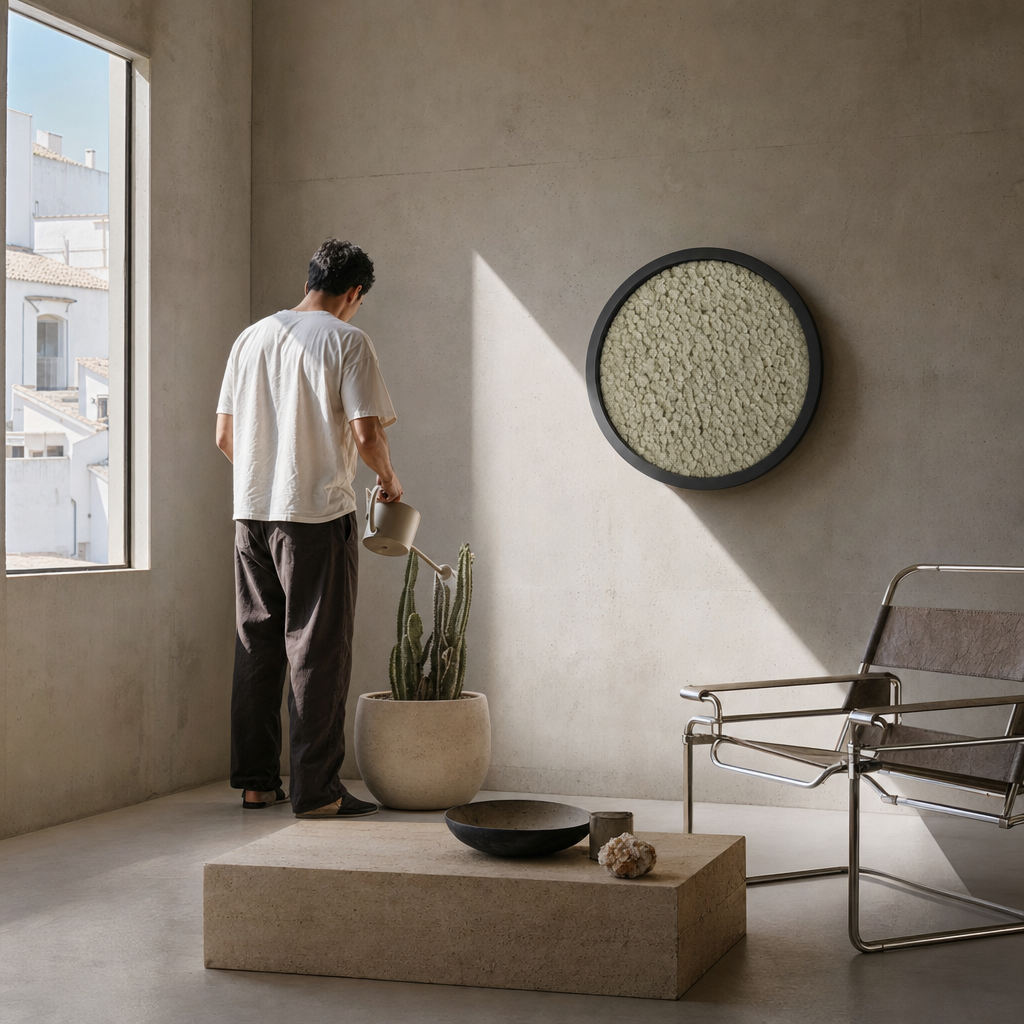 Tundra Ivory Circle in a room