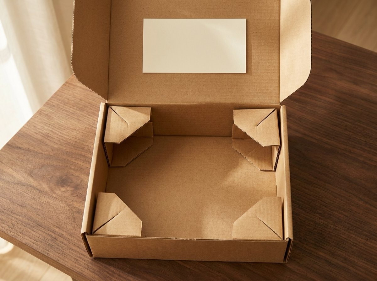 A carton and corner protection prepared for packing
